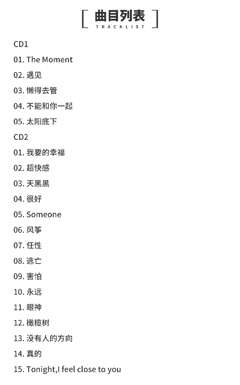 正版五大唱片孙燕姿 The Moment 关键时刻 平装版2CD遇见天黑黑 - 图2