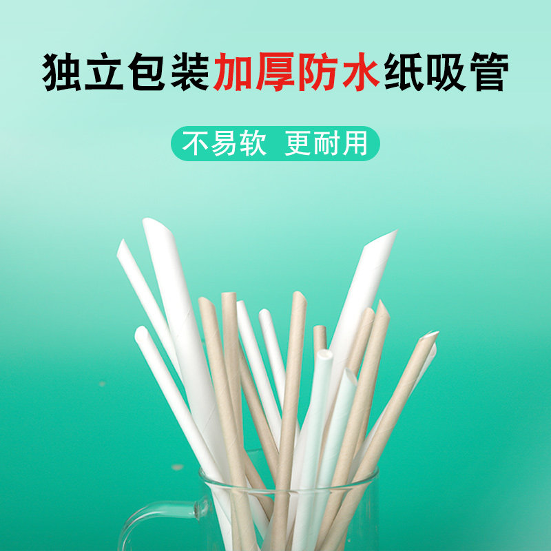 一次性纸吸管独立包装吸管果汁可乐饮料纸质吸管可降解商用长吸管,淘宝优惠券,粉丝福利购,淘宝优惠卷