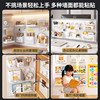 Desk storage hole board organization and storage wall magnetic soft cloth patch multi-functional magnetic storage rack without punching