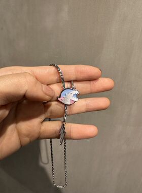 恐龍b字logo鋼鈦男女情侶項鏈