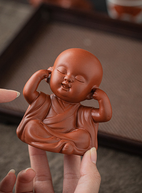 创意可爱小沙弥四不小和尚摆件