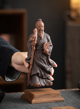 古代名医扁鹊陶瓷人物摆件