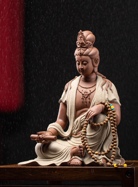 陶瓷观音佛像工艺品中式家居摆件