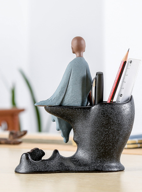 陶瓷禅意风小和尚现代简约装饰品