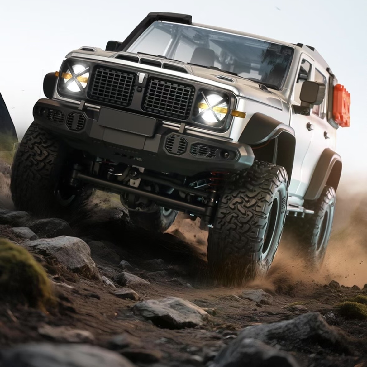 防水莽牛MN300坦克300四驱大马力RC攀爬车全比例遥控越野汽车模型 - 图0