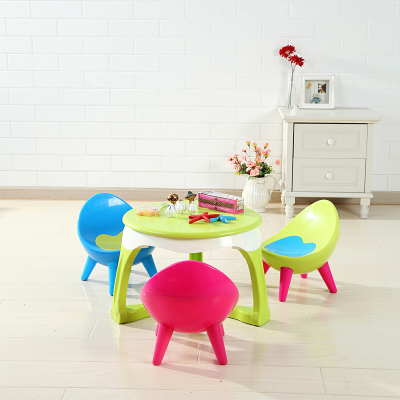 儿童多功能学习桌子 婴儿塑料收纳小板凳子 宝宝桌椅靠背椅