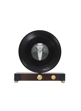 【可开发票】复古黑胶唱片机摆件