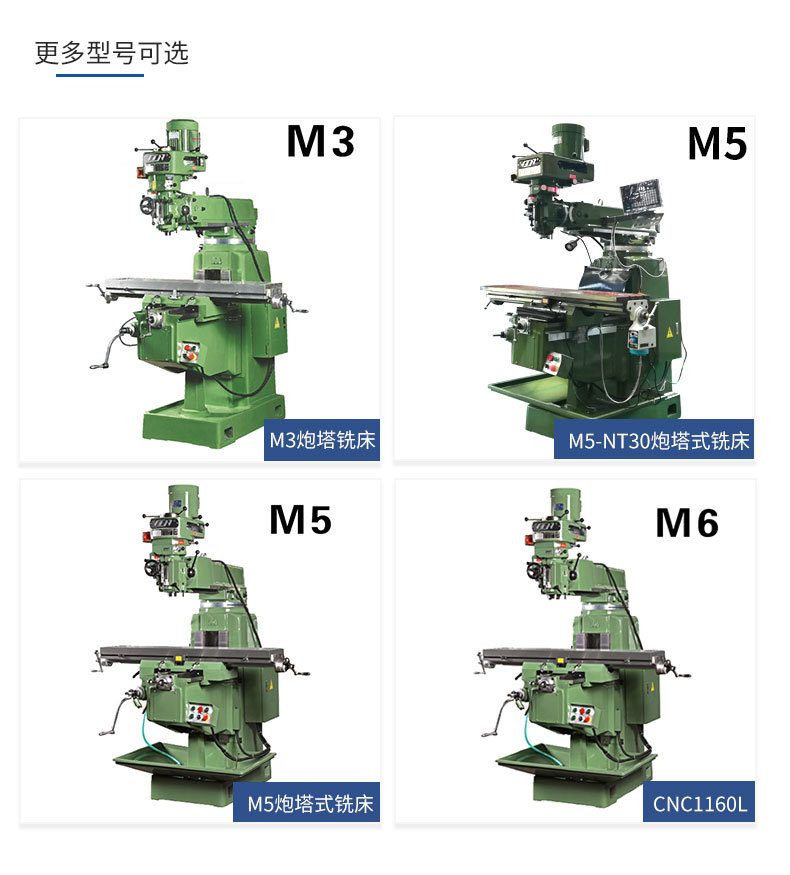 台湾台正立式3号M4号炮塔铣床高精度5号万能摇臂高刚性炮台铣现货 - 图1