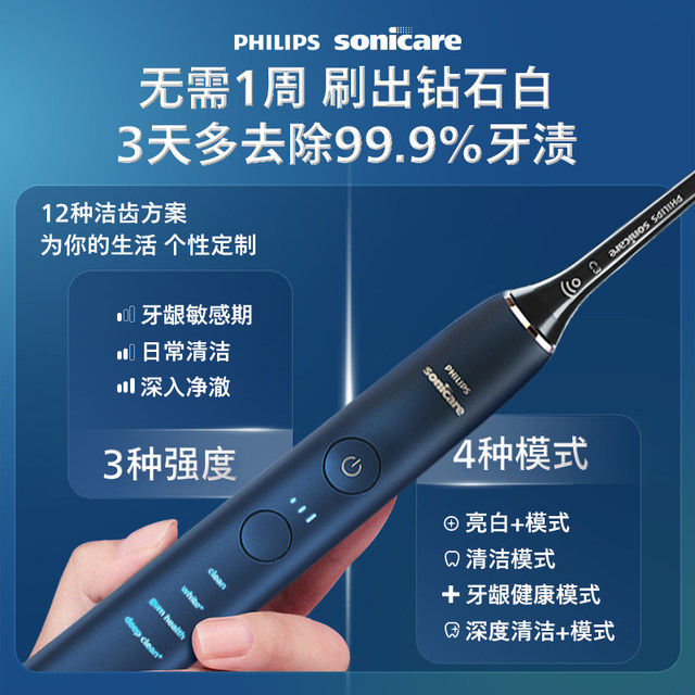 ແປງຖູແຂ້ວໄຟຟ້າ Philips Smart Sonic Diamond Series 9