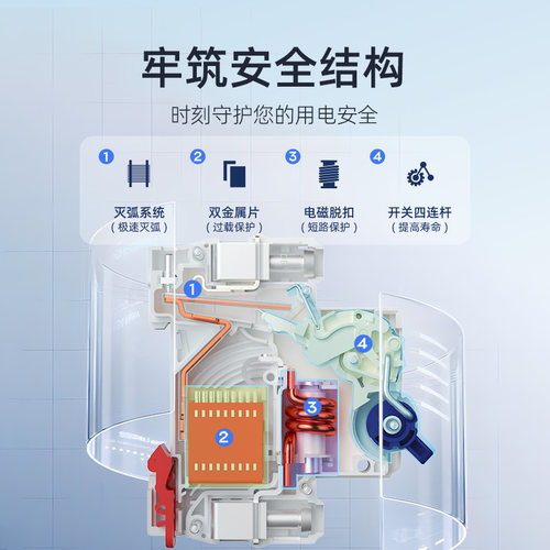 德力西空气开关断路器家用漏电保护器2P63a电闸总空开带漏电保护 - 图0