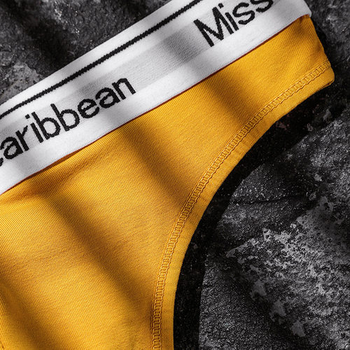 男士纯棉丁字裤性感U凸运动内裤字母低腰健身无痕三角裤棉质T字裤 - 图1