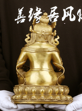 全铜尼泊尔密宗藏巴拉供奉财神像