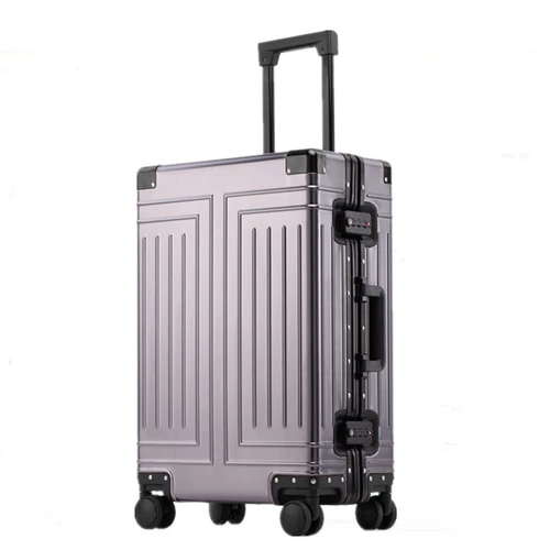 Элитный металлический матовый чемодан, увеличенная толщина, алюминиево-магниевый сплав