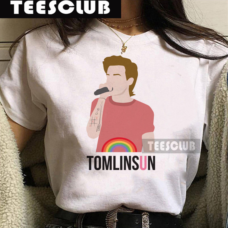 Louis Tomlinson One Direction Women TShirt 单向组合笑脸T恤黑 - 图0