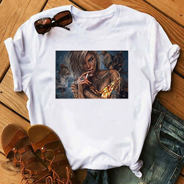 2020 Fashion Africa Girl Black Gril T-Shirt Women Hot Sale - 图1