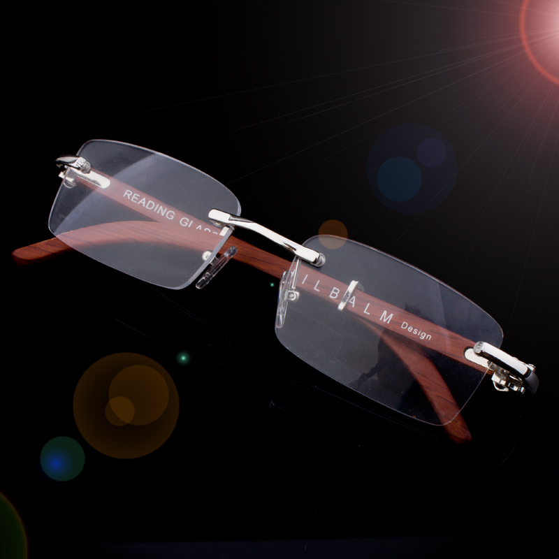 希柏正品木纹老花镜手工高档无框老花眼镜男女优雅舒适时尚老光镜 - 图1