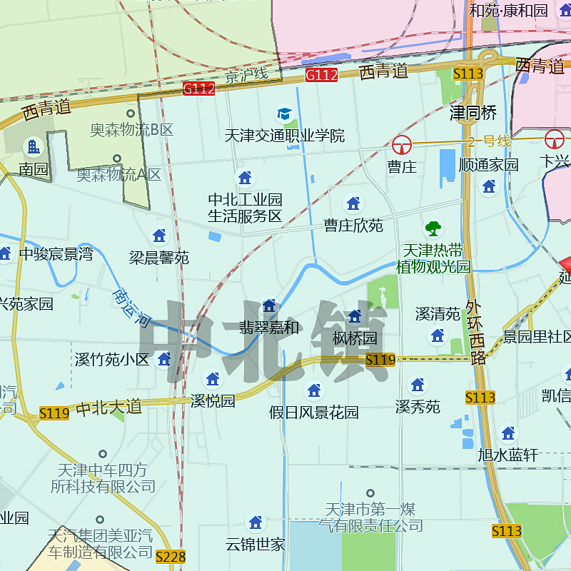 西青区行政折叠地图1.15m贴画天津市行政交通区域颜色划分现货 - 图2