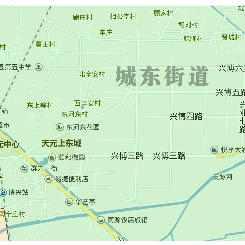 博兴县地图1.15m山东省滨州市折叠版壁画墙贴办公室贴画客厅书房 - 图1