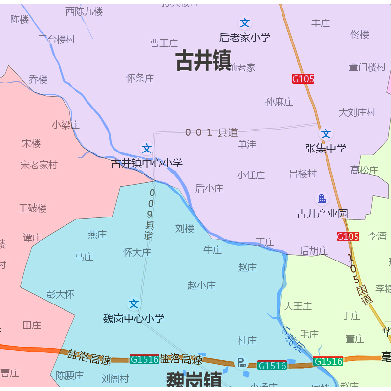 谯城区地图1.15m折叠版亳州市安徽省公司会议办公室装饰画客厅 - 图2