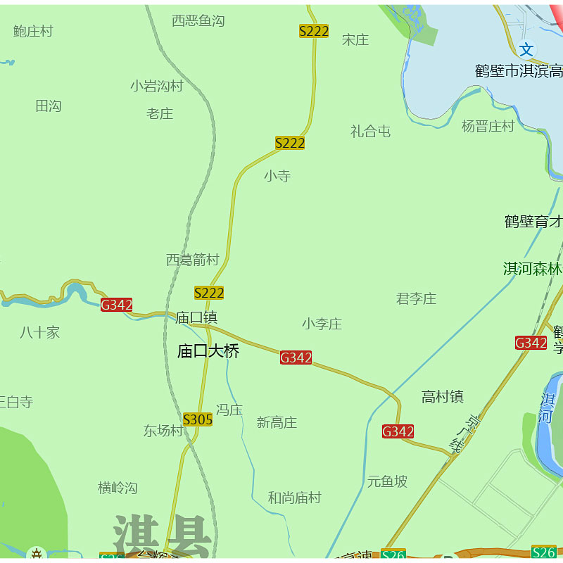 鹤壁市地图1.15m河南省折叠版客厅装饰画办公室会议室书房贴画-图2