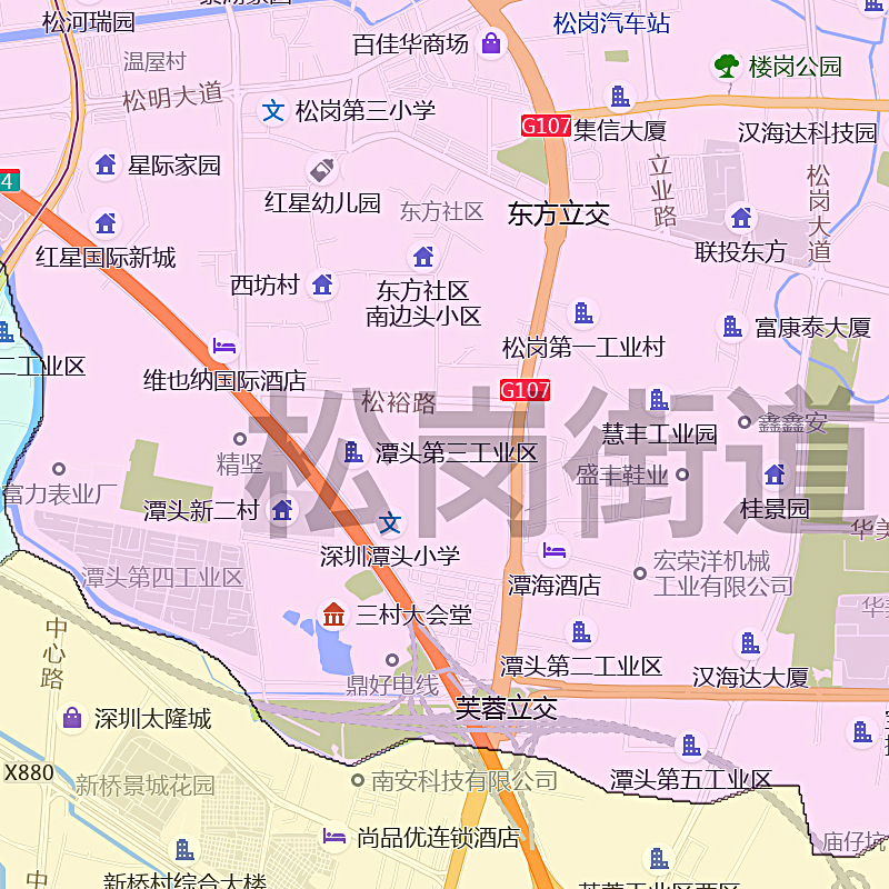 宝安区地图1.15m广东省深圳市折叠款高清装饰画餐厅贴画 - 图2