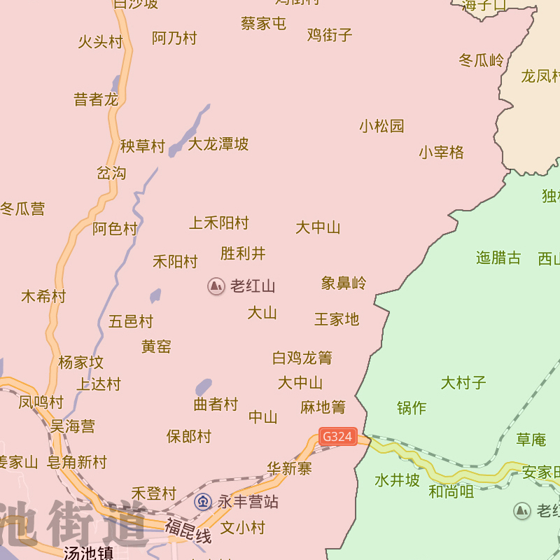 宜良县行政折叠地图1.15m贴画云南省昆明市行政交通区域颜色划分