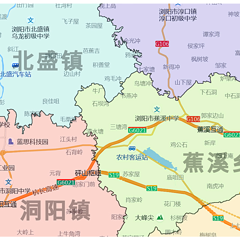 浏阳市地图1.15m湖南省长沙市折叠版办公室装饰画客厅书房背景画 - 图1