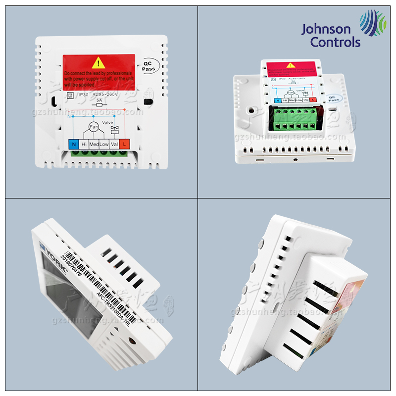 APC-TMS2100DA-TRL约克正品YORK风机盘管液晶温控器带遥控功能 - 图0