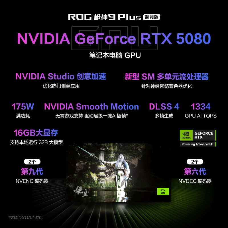 【国补10%】ROG枪神9 Plus超竞版 酷睿U9 275HX 18英寸2.5K星云原画屏5090显卡华硕游戏笔记本电脑三角洲瓦CS - 图1