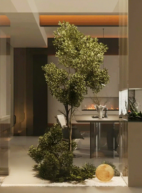 仿真绿植造景室内高端橱窗造景