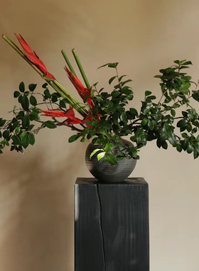 仿真绿植盆景新中式桌面花艺摆件