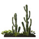 Simulated green plant cactus landscaping decorative ornament potted plant