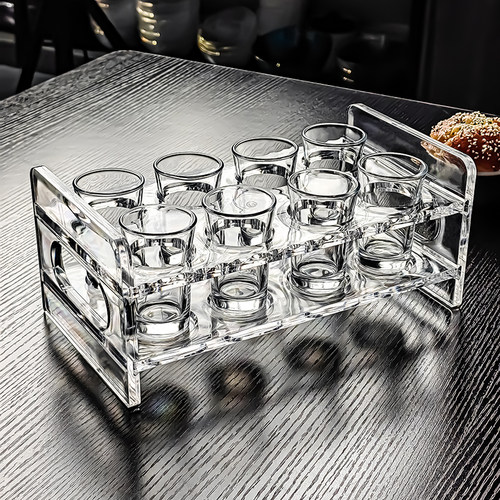 水晶玻璃一两白酒杯小酒杯1两杯子轻奢高档家用高级感精致酒盅 - 图0