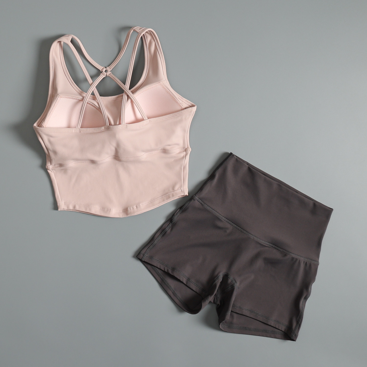 跑步套装女夏季网红高端健身房训练速干美背高腰提臀瑜伽健身短裤,淘宝优惠券,粉丝福利购,淘宝优惠卷