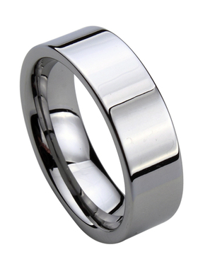 简约平面钨金戒指 光面可刻字情侣指环 不褪色刀刮不花男女饰品