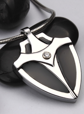 真男人首饰专柜正品 男士钨金斗牛士之剑吊坠 独家原创设计项链