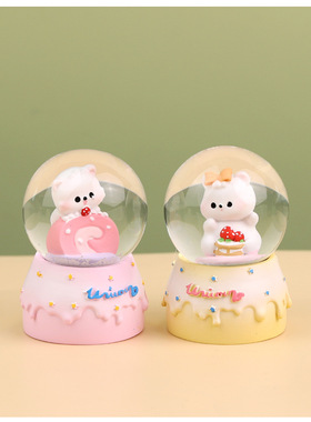 下午茶小时光迷你水晶球发光桌面