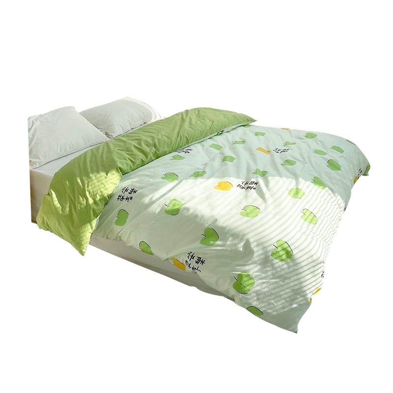 苹安喜乐原创设计苹果全棉被套单双人纯棉平安好寓意被罩AB面定做 - 图3