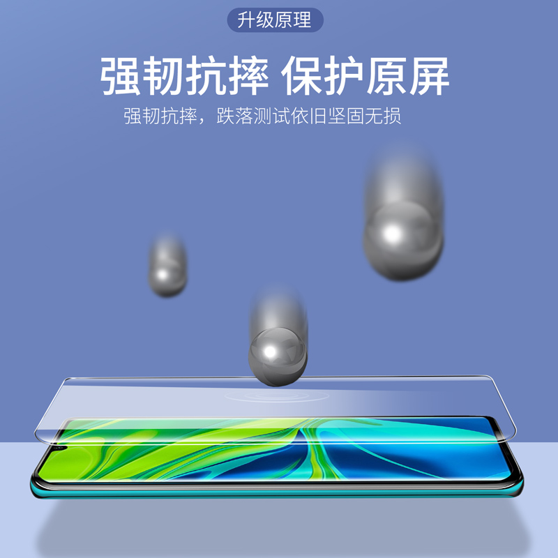 适用OPPO FIND X7 Reno11 A3PRO曲面UV钢化膜1+12 ACE3磨砂手机贴Reno3 8 9 10 真我12pro紫光全屏防窥批 发 - 图1