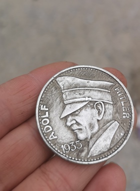 老钱币古币仿真品外国带帽子男士背老鹰银元大洋老物件直径38CM