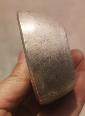 仿古银锭 银元宝碎银古董铜镀银新款马蹄印银锭摆件【上字马蹄】