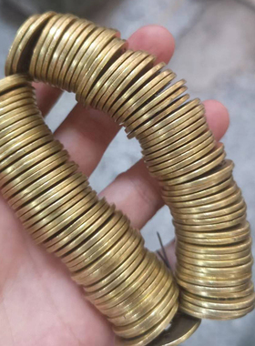 仿古做旧黄铜加厚直径2.3厘米大清五帝乾隆康熙铜钱铜板装饰摆件