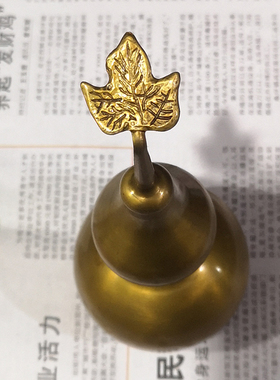 八卦镇宅招财树叶大小号铜葫芦