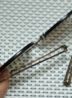 墨镜白色复古风文玩道具水晶眼镜