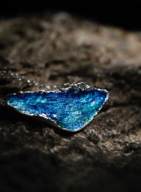 蓝色里来原创设计手工吊坠项链