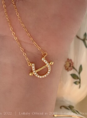 安眠曲纯银马蹄扣项链锁骨链