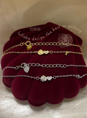 lullaby精致爱心925atown14k黄金