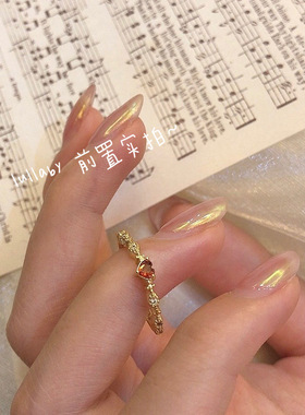 轻奢lullaby本期少女红宝石戒指