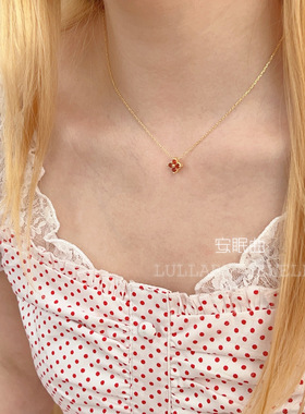 幸运加成！s925纯银四叶草项链