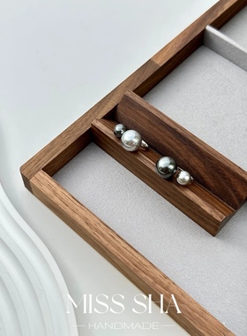 新款 人造大溪地黑灰双色大小珍珠个性925银开口戒指12+8mm